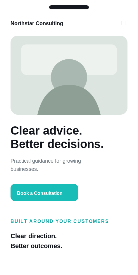 Northstar Consulting mobile website example